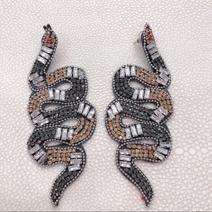 Snake Embellished Earrings
